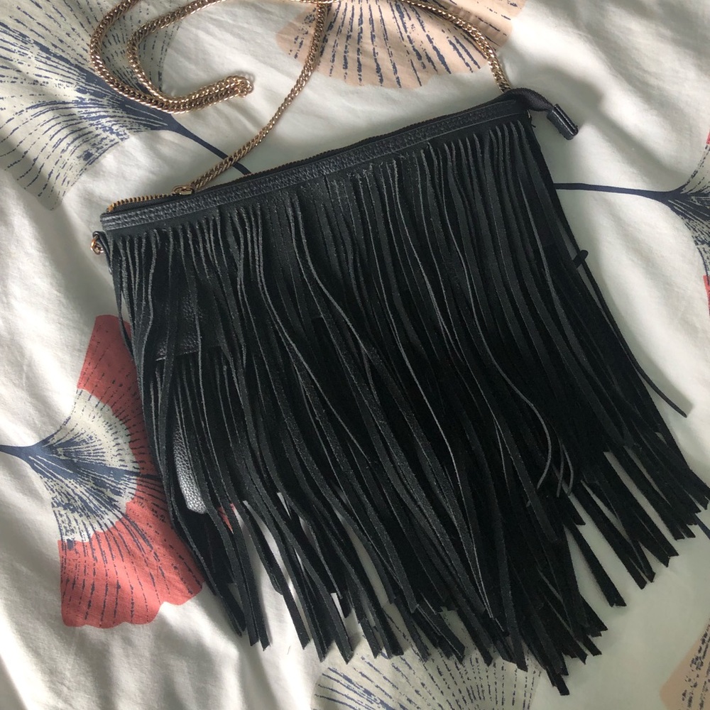 Suede Fringe Bag